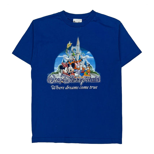 Walt Disney World Disney Cartoon T-Shirt - Medium Blue Cotton