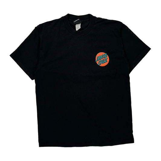 Santa Cruz Graphic T-Shirt - Medium Black Cotton