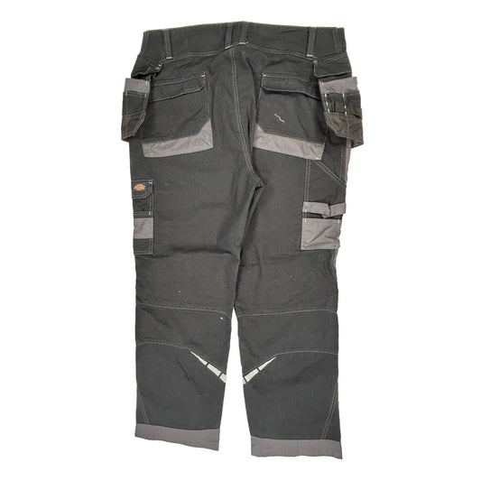 Dickies Cargo Trousers - 40W 30L Black Cotton Blend