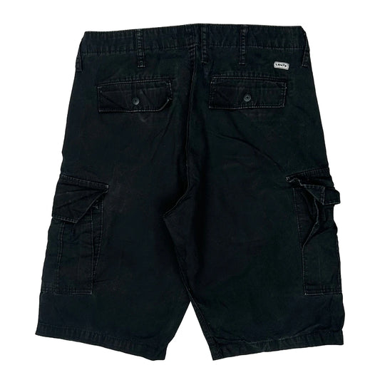 Levis Cargo Shorts - 31W 11L Black Cotton