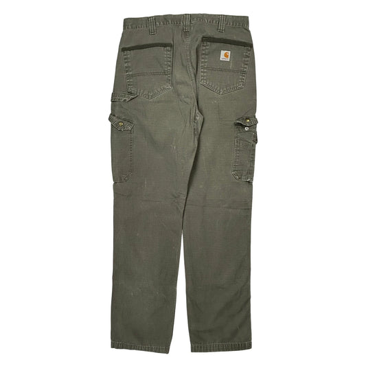 Carhartt Double Knee Carpenter Trousers - 32W 35L Green Cotton