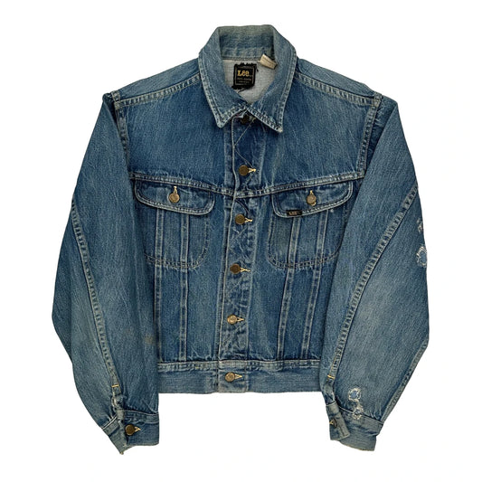 Made In USA Lee Graphic Denim Jacket - Medium Blue Denim