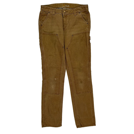 Carhartt Double Knee Carpenter Trousers - 30W UK 10 Brown Cotton