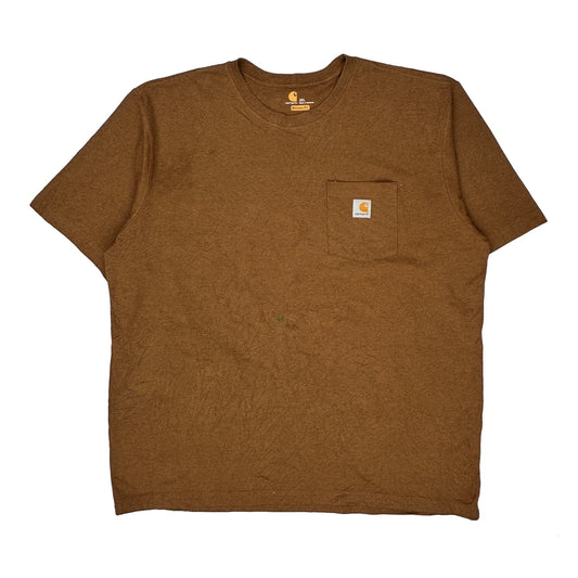Carhartt T-Shirt - 2XL Brown Cotton