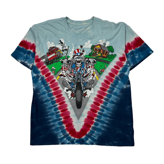 Grateful Dead Liquid Blue Graphic T-Shirt - Large Multicoloured Cotton