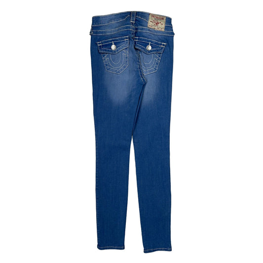 True Religion Skinny Jeans - 25W UK 6 Blue Cotton