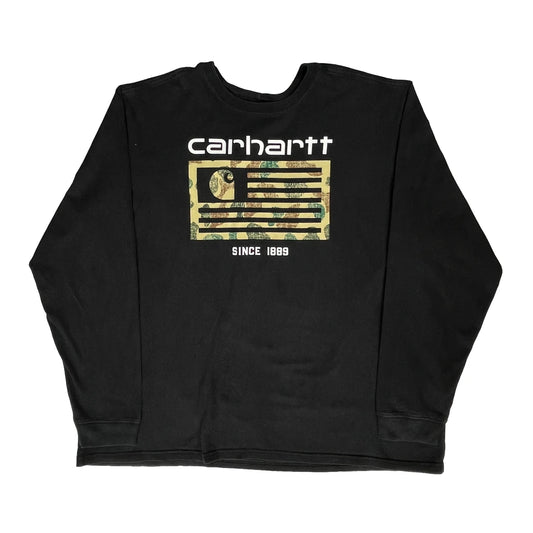 Carhartt Graphic Long Sleeve T-Shirt - 2XL Black Cotton