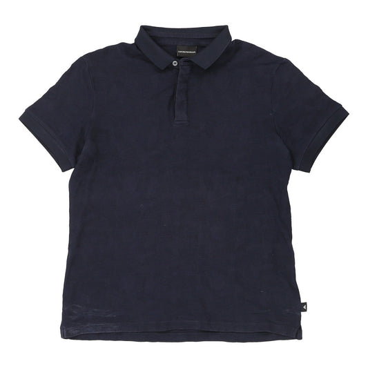 Vintage Emporio Armani Polo Shirt - XL Navy Cotton