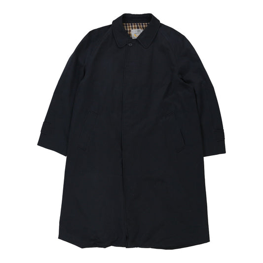 Vintage Aquascutum Trench Coat - 2XL Navy Cotton Blend