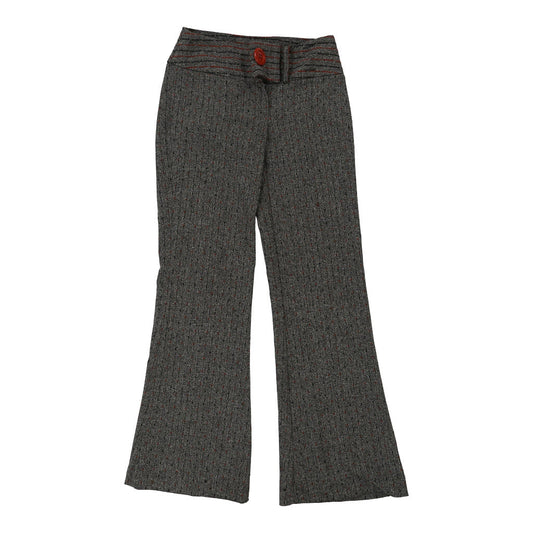 Vintage Unbranded Boot Cut Trousers - 28W UK 6 Grey Polyester Blend