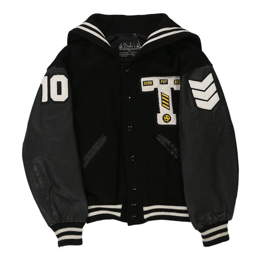 Vintage Age 14 Duke'S Sporting Goods Varsity Jacket - XL Black Wool Blend