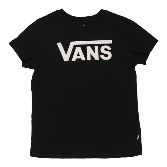 Vintage Vans Spellout T-Shirt - Small Black Cotton