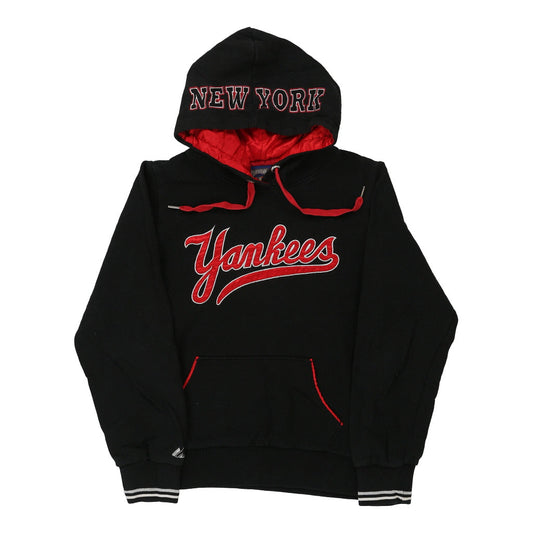 Vintage New York Yankees Majestic MLB Hoodie - Medium Black Cotton Blend
