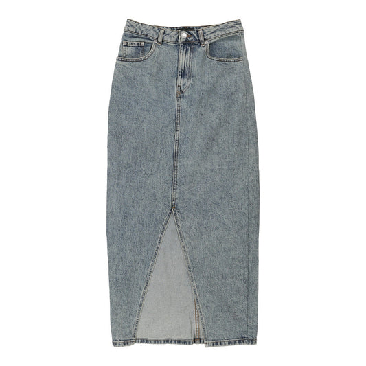 Vintage Asos Maxi Denim Skirt - 28W UK 8 Blue Cotton Blend