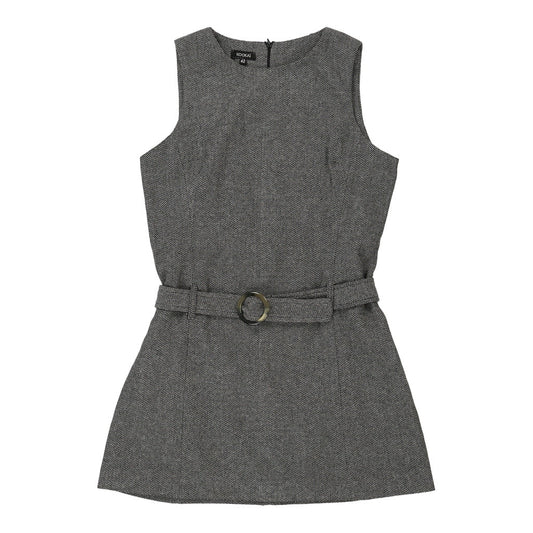 Vintage Kookai Mini Dress - Small Grey Cotton Blend