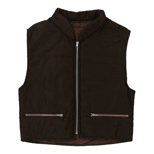 Vintage Unbranded Gilet - Medium Brown Polyester
