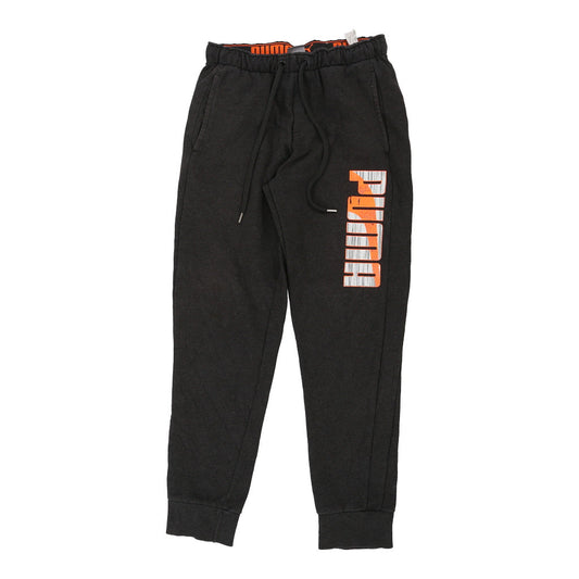 Vintage Puma Joggers - Small Grey Cotton Blend