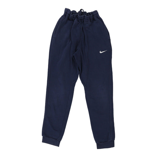 Vintage Nike Joggers - Small Navy Cotton Blend