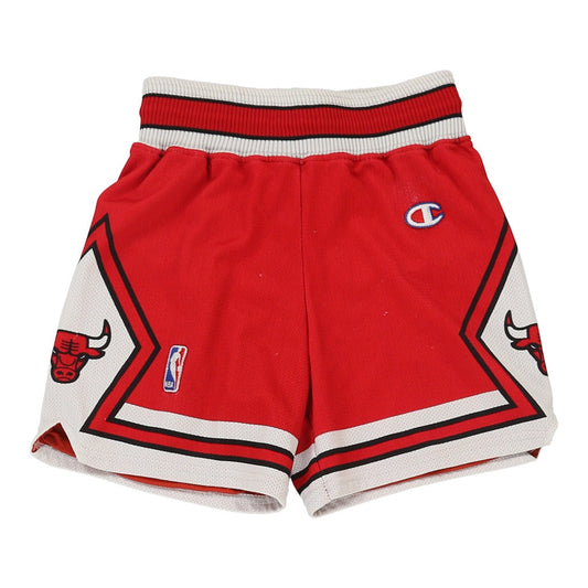 Vintage Chicago Bulls Champion NBA Sport Shorts - Small Red Polyester