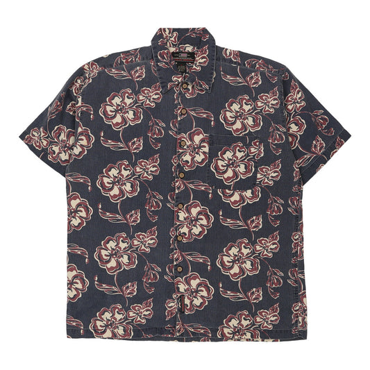 Vintage Colo Wear Floral Hawaiian Shirt - XL Navy Cotton