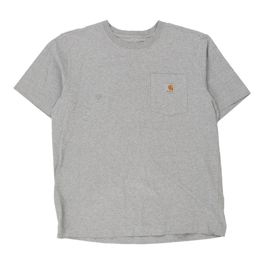 Vintage Carhartt T-Shirt - Large Grey Cotton