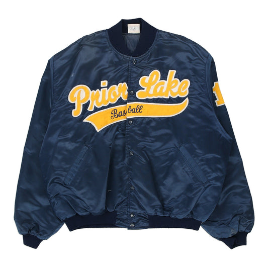 Vintage Made in USA Prior Lake Birdie Varsity Jacket - XL Navy Polyester Blend