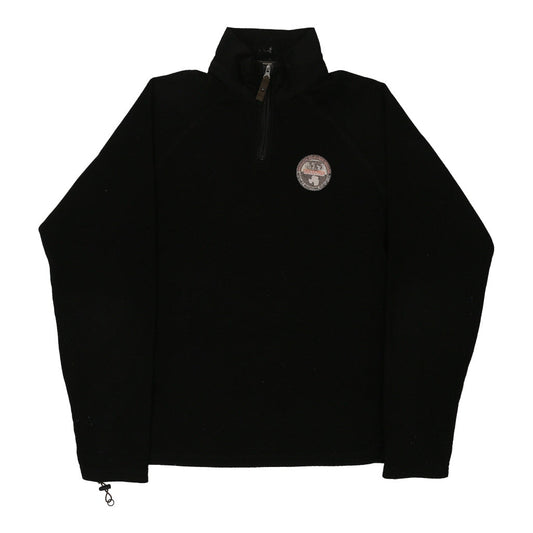 Vintage Napapijri Fleece - Large Black Polyester