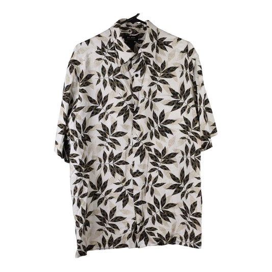 Vintage Axcess Floral Hawaiian Shirt - XL White Viscose Blend