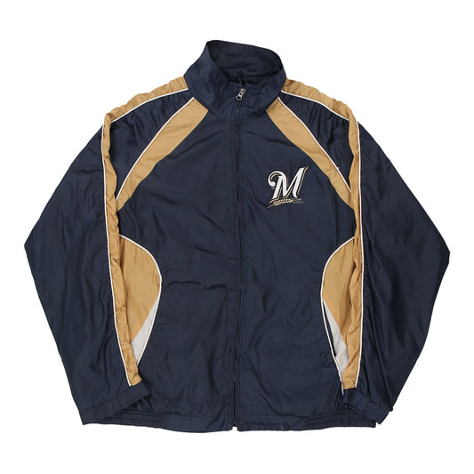 Vintage navy Milwaukee Brewers Mlb Track Jacket - mens medium