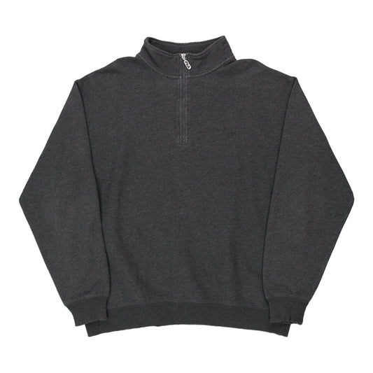 Vintage Fila 1/4 Zip - XL Grey Cotton