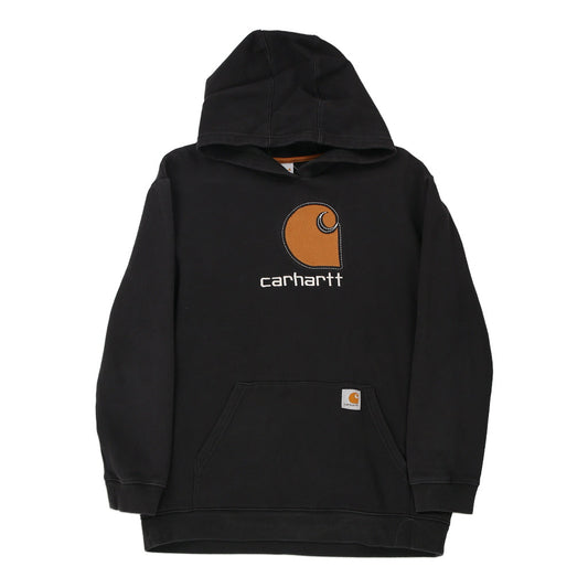 Vintage black Age 13-14 Carhartt Hoodie - boys x-large