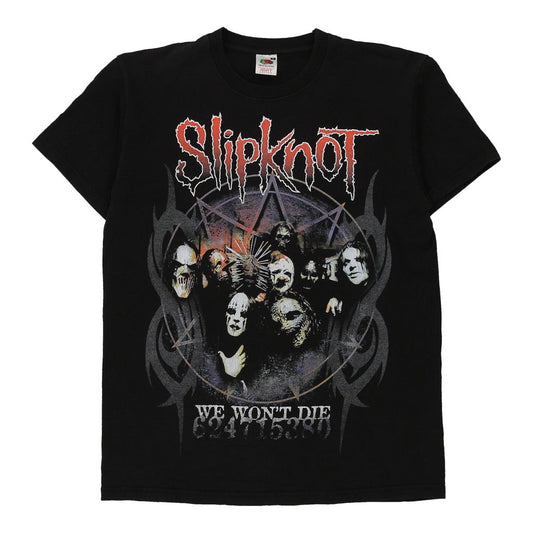 Vintage black Slipknot Fruit Of The Loom T-Shirt - mens medium