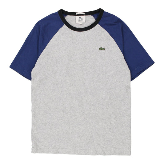 Vintage Lacoste T-Shirt - Small Grey Cotton