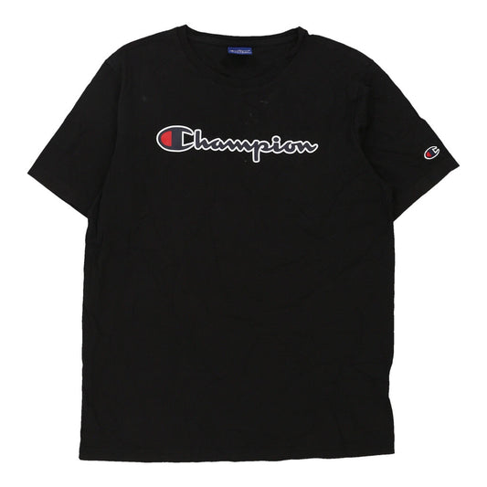 Vintage black Age 15-16 Champion T-Shirt - boys xx-large