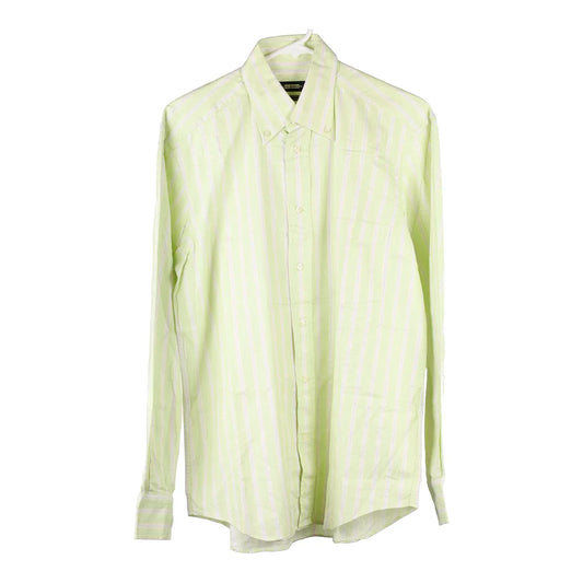 Vintage Alex Doriani Striped Shirt - Medium Green Cotton