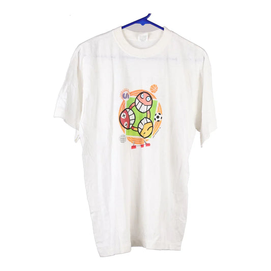 Vintage Royal Marines Graphic T-Shirt - Medium White Cotton