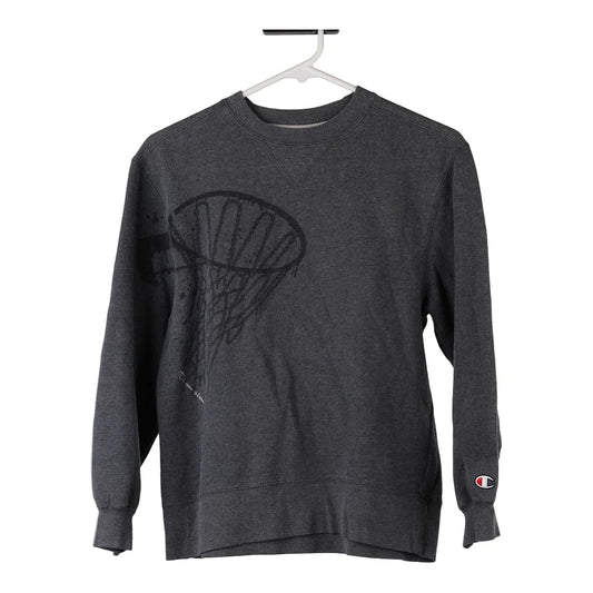 Vintage Age 12-13 Champion Sweatshirt - Large Grey Cotton