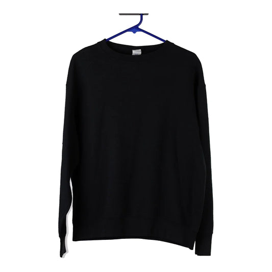 Vintage black Blank Fruit Of The Loom Sweatshirt - mens large