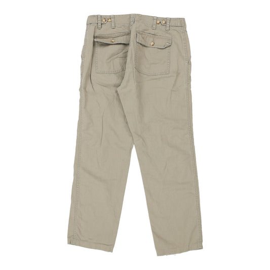 Vintage Ralph Lauren Trousers - 34W UK 12 Khaki Cotton