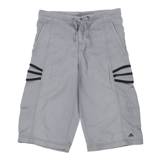 Vintage Adidas Sport Shorts - Small Grey Polyester