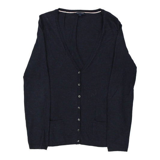 Vintage Tommy Hilfiger Cardigan - Small Navy Wool Blend
