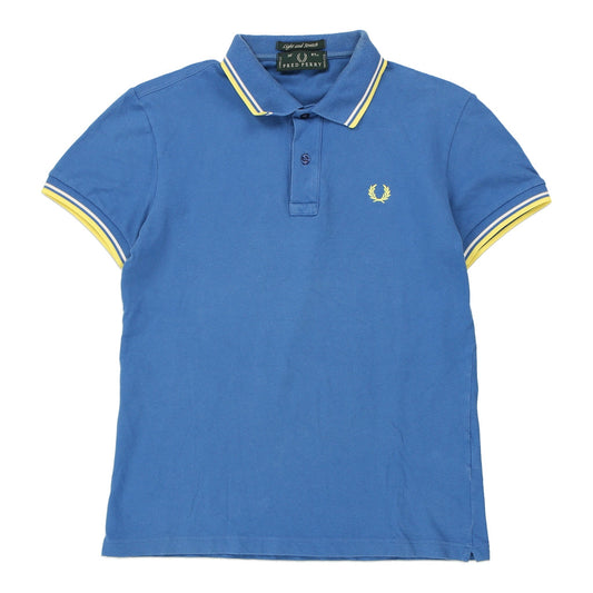 Vintage Fred Perry Polo Shirt - Medium Blue Cotton