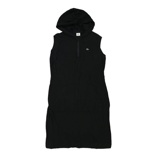Vintage Lacoste Polo Dress - Large Black Cotton
