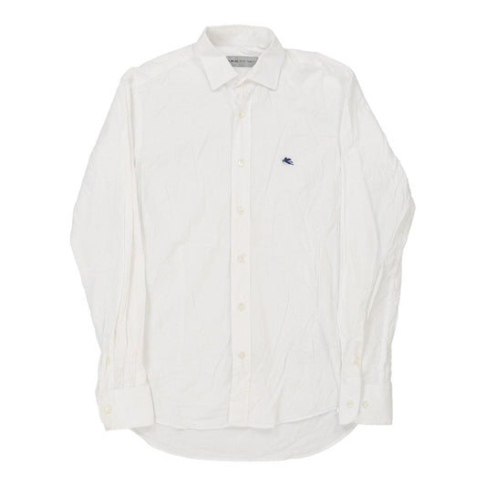 Vintage Paisley Etro Shirt - Medium White Cotton