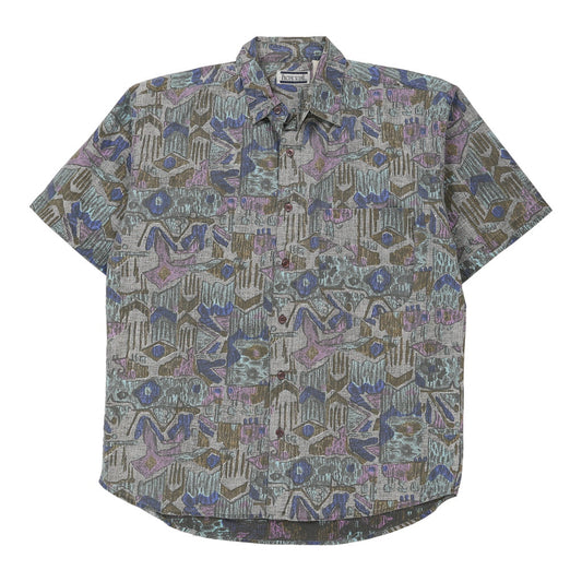 Vintage Pacific Sea Short Sleeve Shirt - Medium Multicoloured Cotton