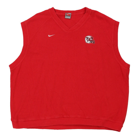 Vintage Nike Sweater Vest - 2XL Red Cotton Blend