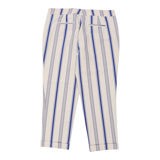 Vintage Etro Striped Trousers - 36W UK 14 White Cotton