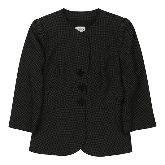 Vintage Armani Blazer - Medium Black Wool