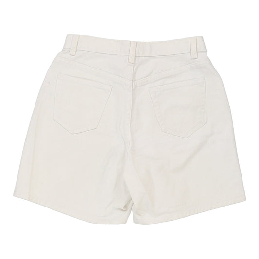 Vintage Liz Claiborne Petite Denim Shorts - 28W UK 8 White Cotton