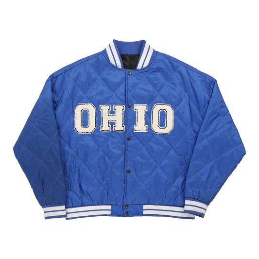 Vintage Ohio Unbranded Baseball Jacket - 3XL Blue Polyester